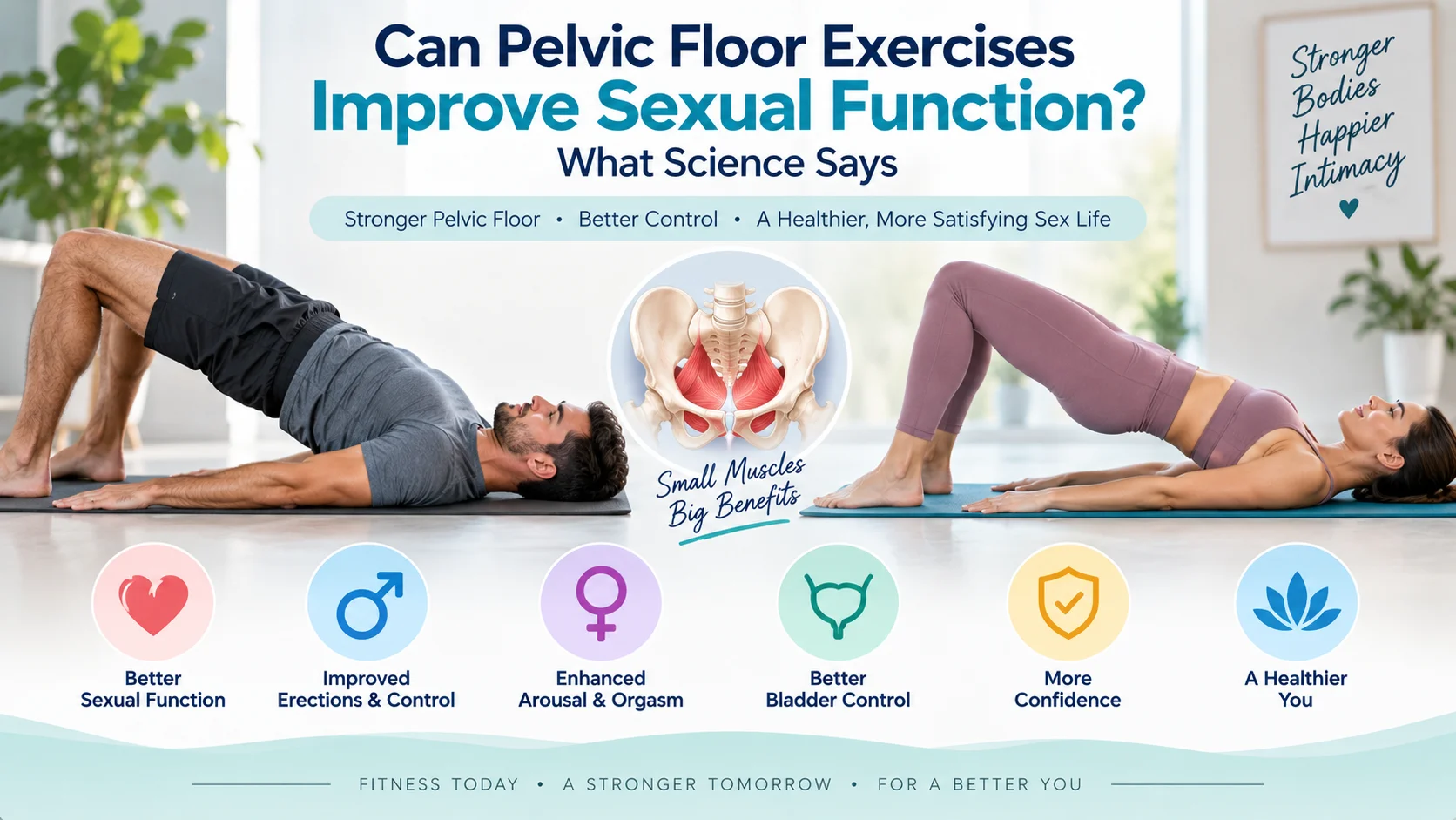 Pelvic floor exercises and sexual function in men and women
