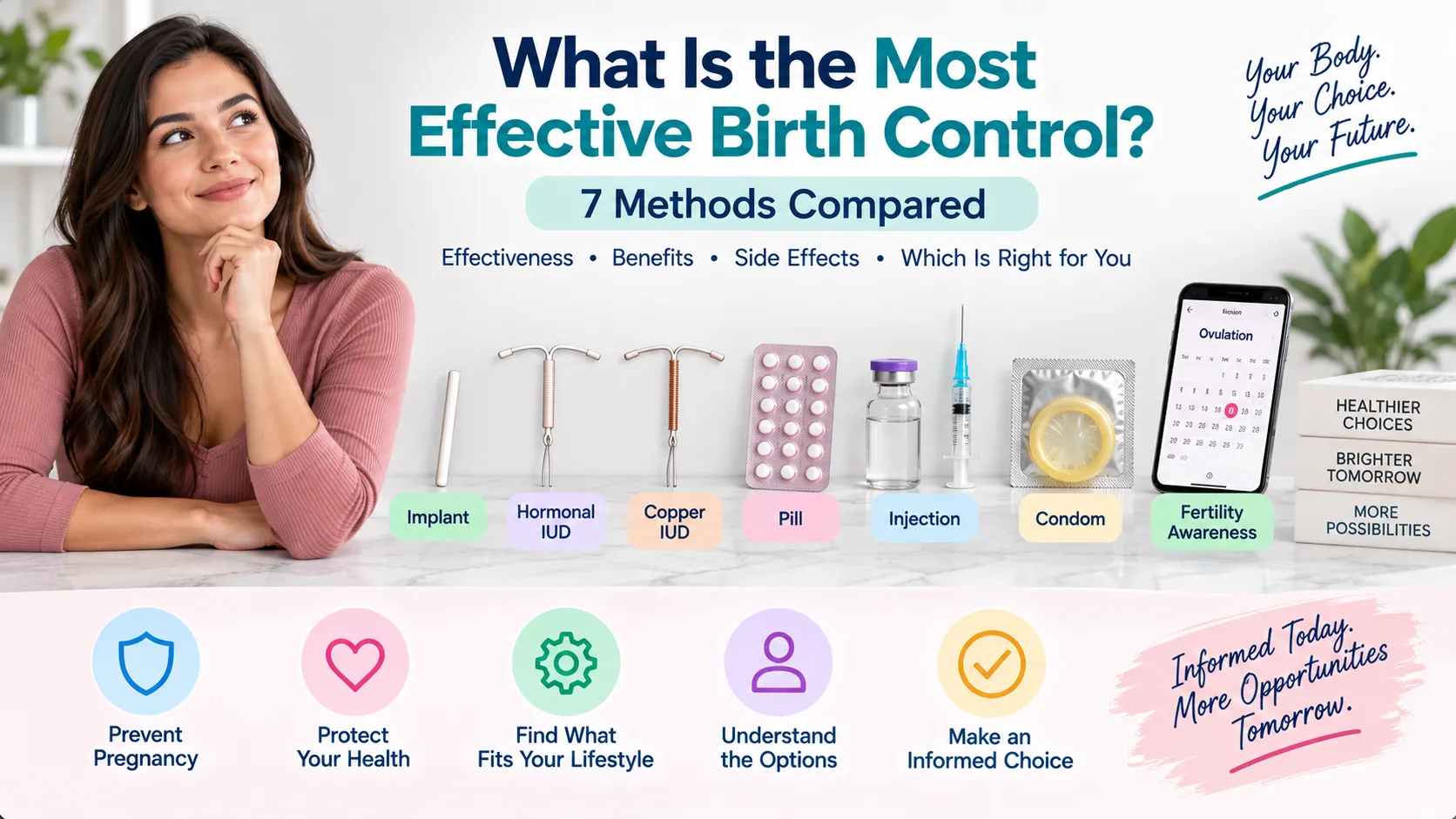 Most effective birth control methods compared